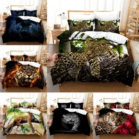 3d beddings set animal design quilt cover sets leopard comforter covers and pillow cases full twin double king size