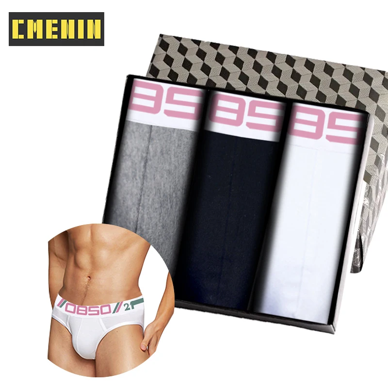 

CMENIN BS 3Pcs Popular Cotton Gay Panties Jockstrap Men's Briefs Soft Innerwear Sexy Man Underwear Brief Men Underpants Homme