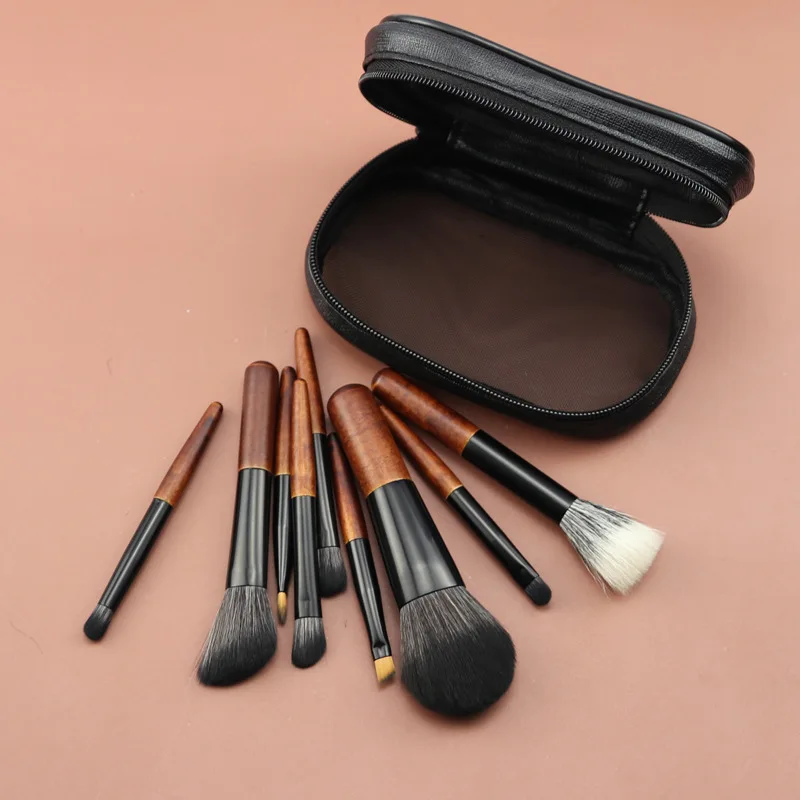 

9pcs Protable Makeup Brushes Set Travel Accessories Mini Powder Foundation Blush Cosmetic Brush Eyeshadow brochas maquillaje