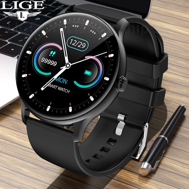

LIGE Bluetooth Call Smart Watch Men Fitness Digital Watches Blood Pressure IP67 Waterproof Sports Tracker Smartwatch Android IOS