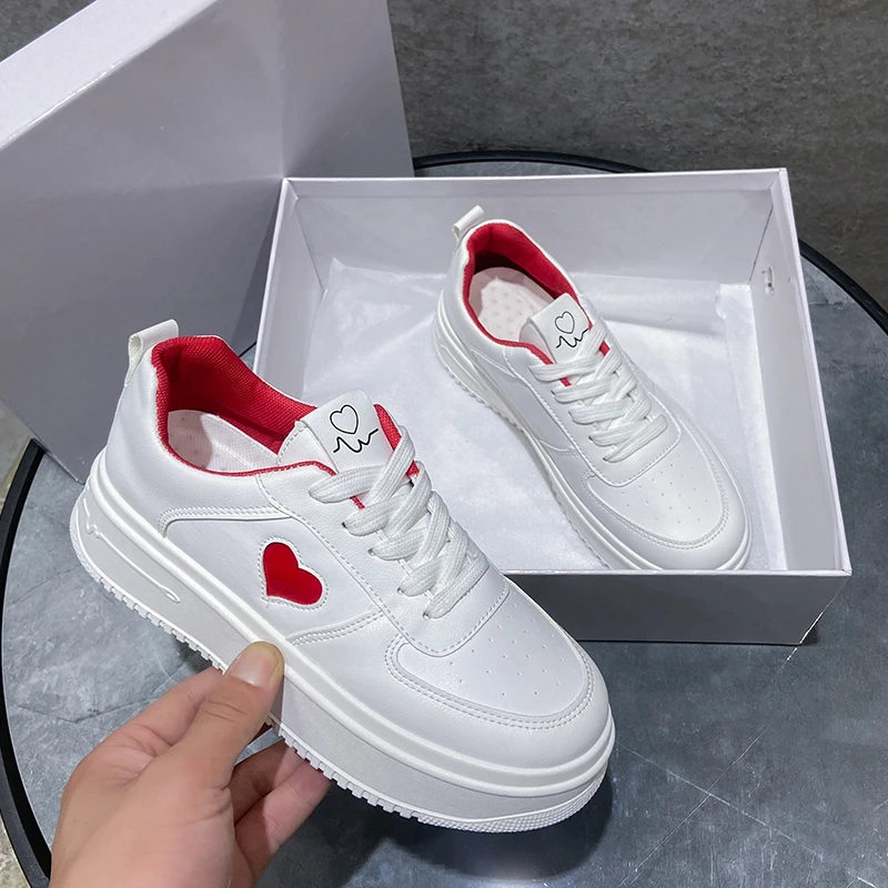 

Новинка осени 2022, женская обувь, Белая обувь на плоской платформе, увеличенная женская повседневная обувь, женская спортивная обувь на толс...