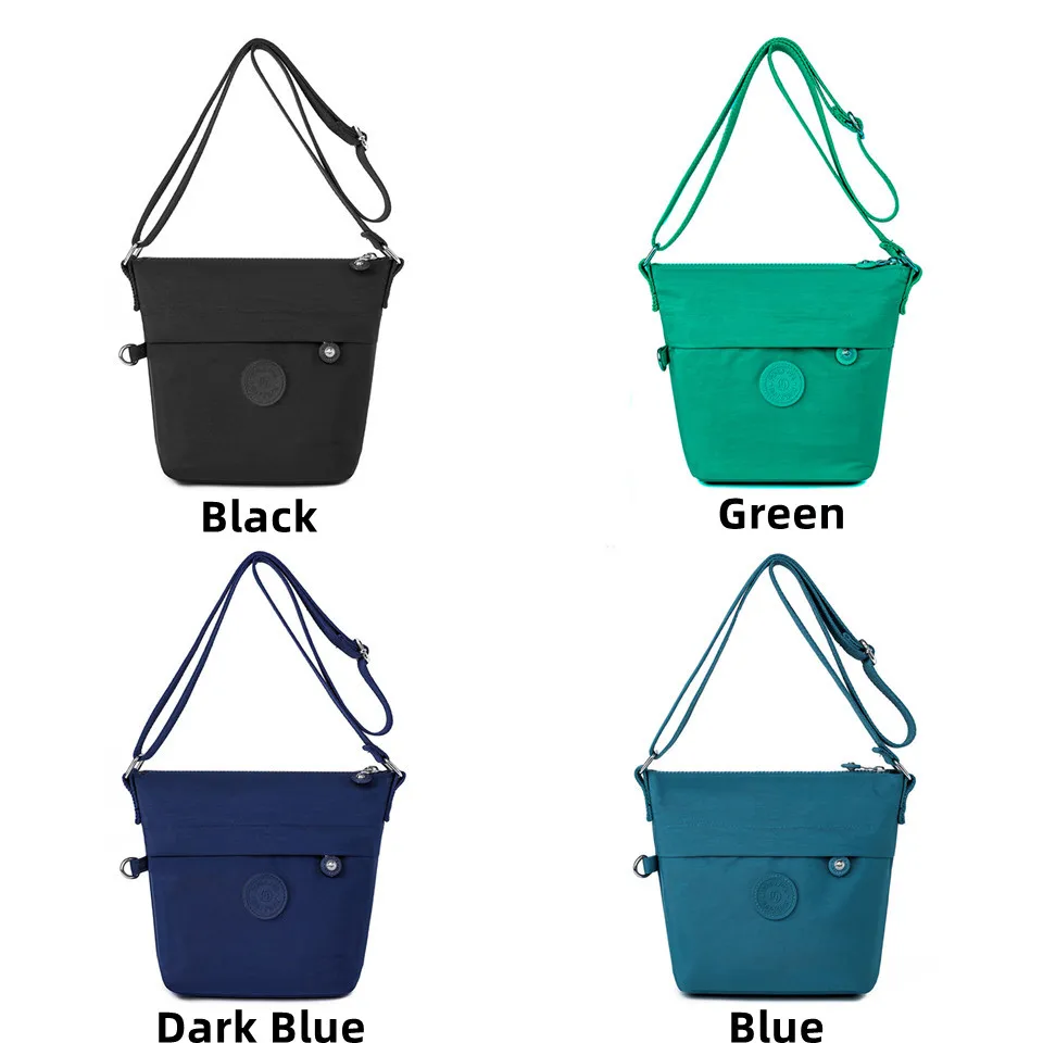 Women Nylon Travel Shoulder Bag Casual Crossbody Bags Good Qualtiy Outdoor Handbag School Retro Tote Zipper Messenger Bag