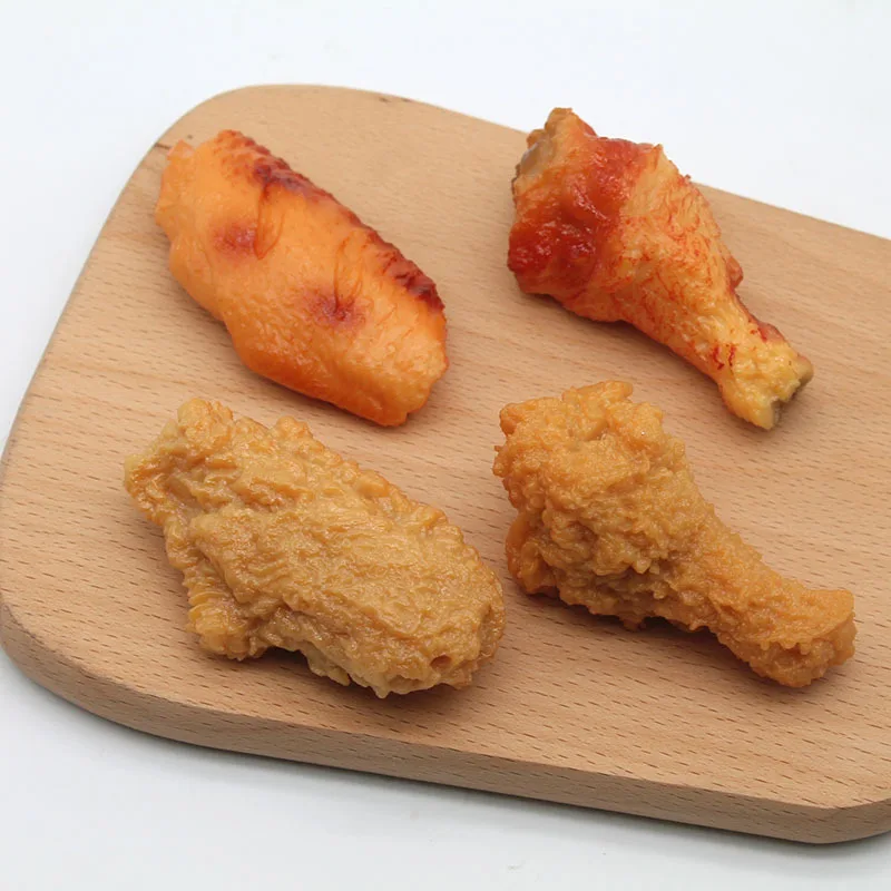 Simulation Orleans Grilled Chicken Thighs Fried Drumstick Chicken Wings Artificial Funny Fast Foodstuff Shop Display Decor Toys