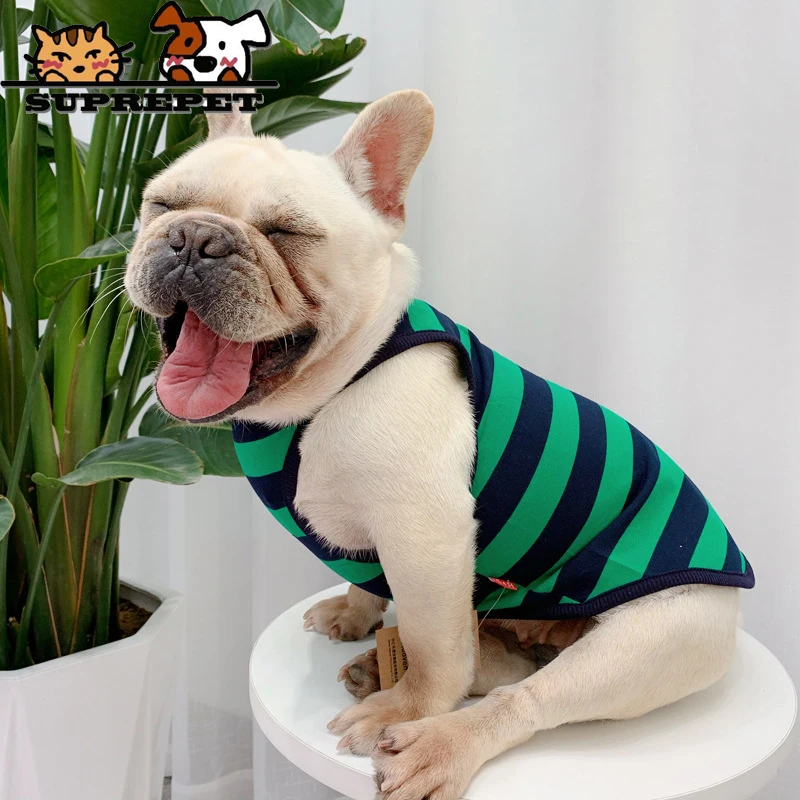 

Suprepet Cotton Striped Coat for Puppy Cute Dogs Cats Breathable Pets Clothing Comfortable All Season Pet Accessories Supplier