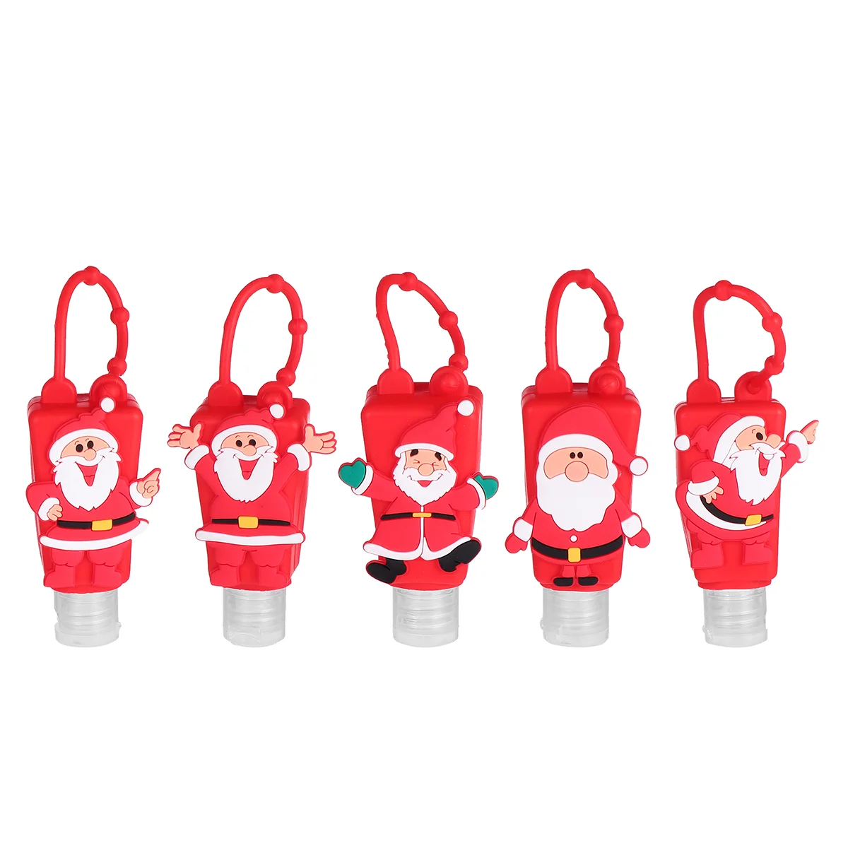 

Bottle Keychain Travel Holder Bottles Lotion Hand Empty Size Liquid Squeeze Silicone Mini Christmas Clip Spray Sannitizercarrier