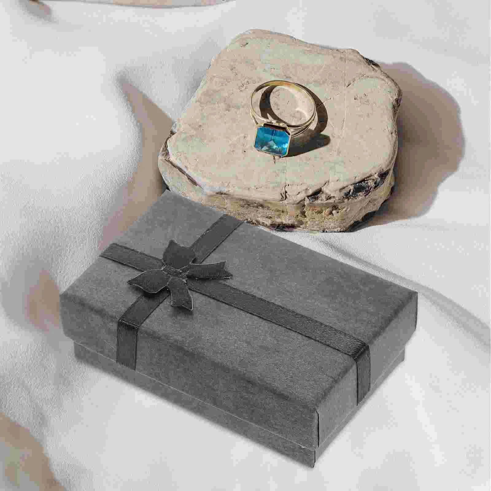 

Box Gift Jewelry Wrapping Boxes Paper Bowknot Cardboard Bridal Ssmall Wedding Storage Party Shower Boxe Case Empty Ring Flat