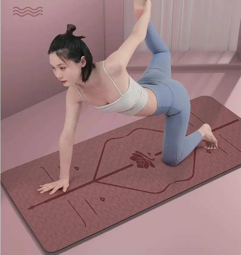 

Non-slip Yoga Mat Sports Fitness Mat TPE 6/8mm Thick Exercise Yoga Pilates Gymnastics Mats Meditation Mat Fitness Yoga Supplies