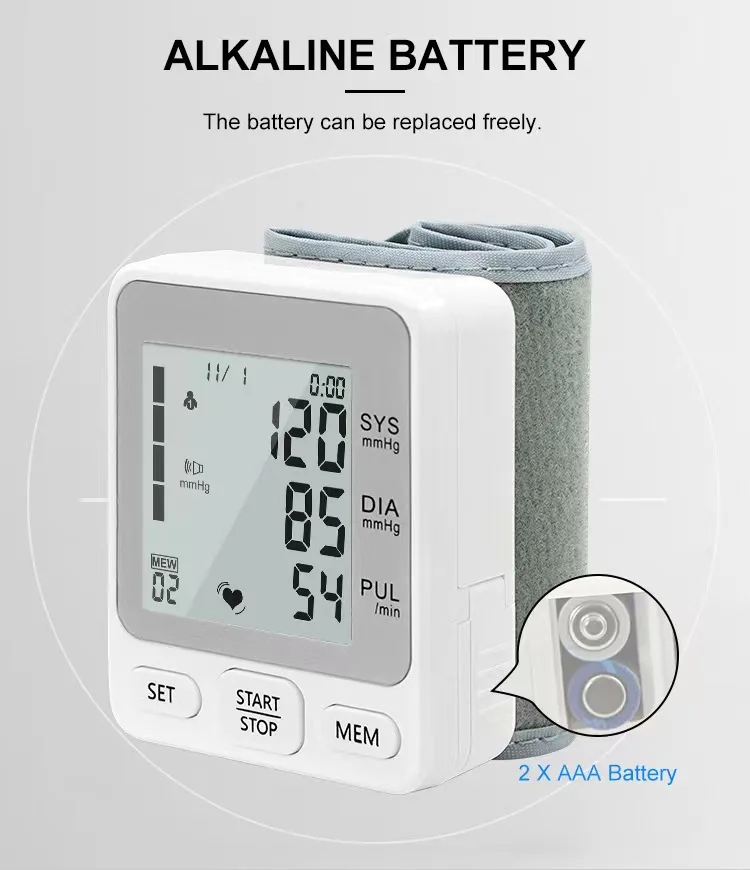 

Voice USB Automatic Tonometer Digital Wrist Blood Pressure Monitor Tensiometro Pulse Rate Heart Monitor Sphygmomanometer