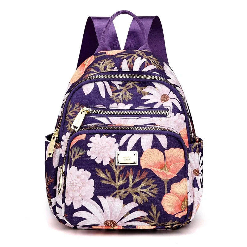 

Women Multifunction Designers Solid Bags Brand School Teenage Fashion Small Soft Backpack Nylon For Feminina Mochila Girls