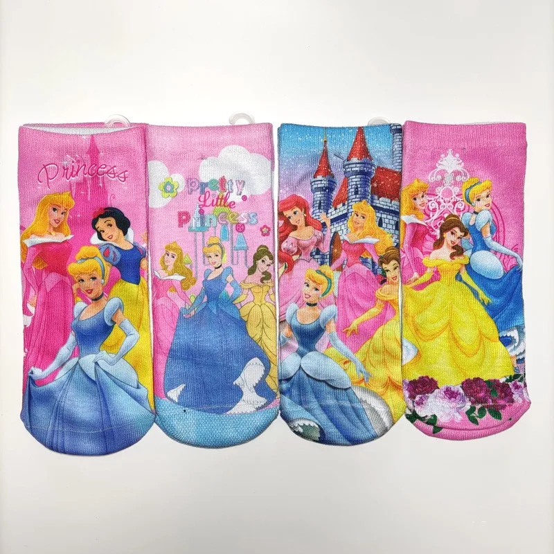

Disney Cartoons Character Cute Design Kids Socks Elsa Anna Minnie Sofia Cars Colorful Children Socks 12-15CM Soft Cotton ocks