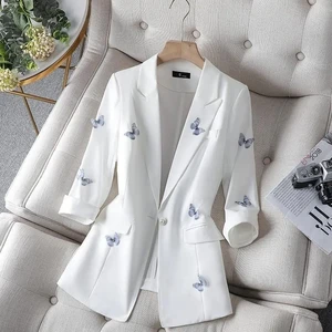 Imported Suit Jacket 2022 Spring Summer New Women Blazer Fashion 5XL Suit Top Women Outer Wear Short Coat Loo