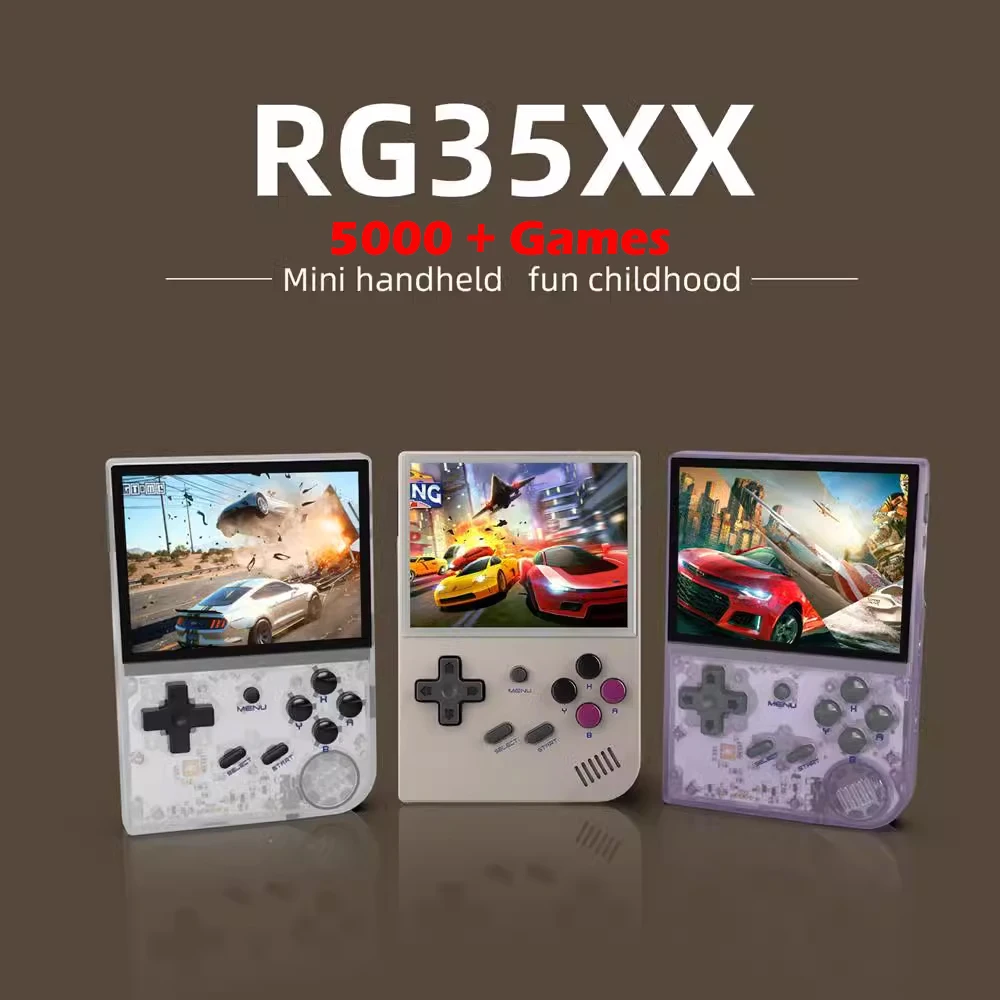

5000+ Games RG35XX Mini Retro Handheld Game Console Linux System 3.5-inch IPS 640*480 Screen Pocket Game Player Children's Gifts