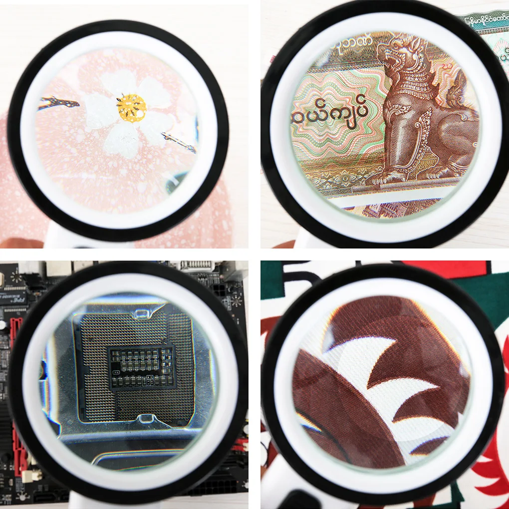 Ручная Лупа с 30-кратной подсветкой микроскоп увеличительное стекло для чтения