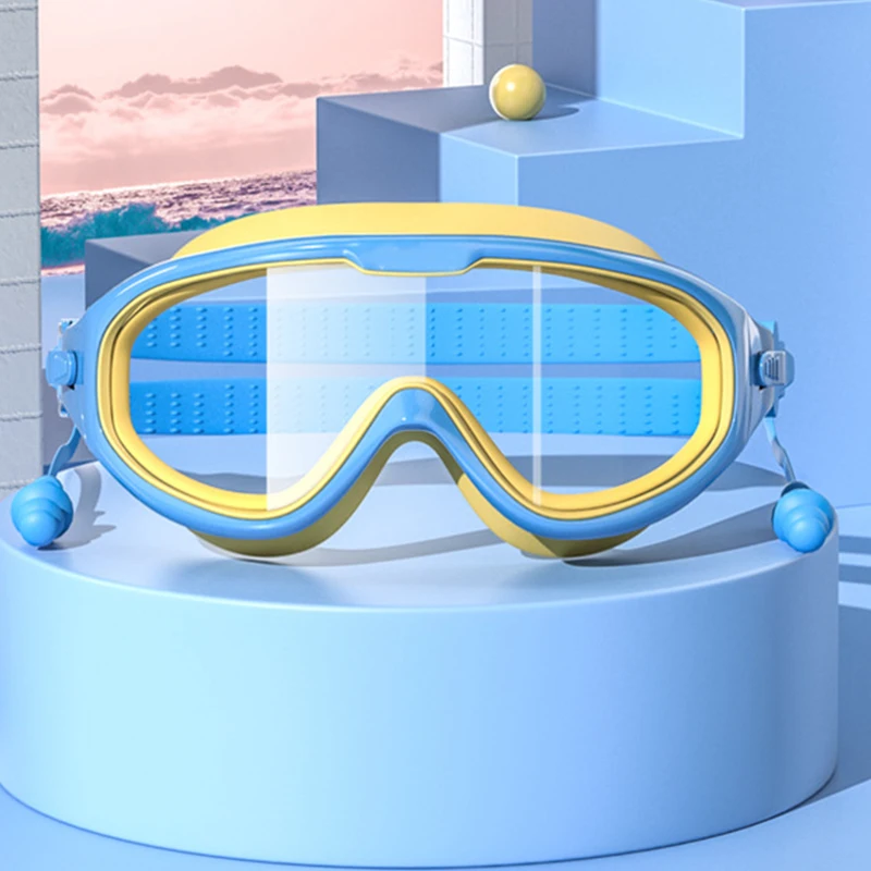 

Kid's Diving Goggles for Swimming Anti-Fog Glass Snorkel Gear with Ear Plugs for Summer Swimming Glasses Soft Silicone YS-BUY