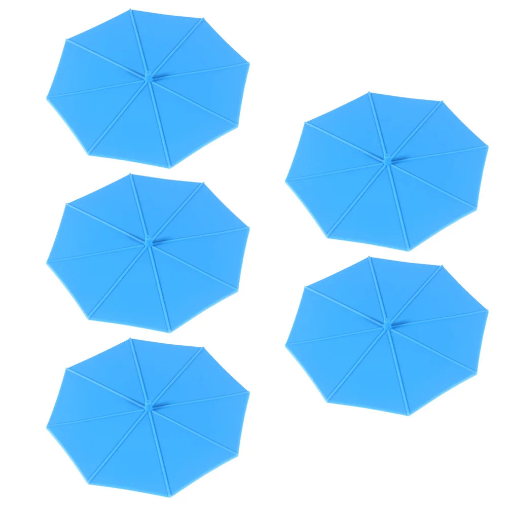

5 Pcs Mug Lid Umbrella Shaped Lids Heat-resistant Cup Covers Drinks Reusable Dustproof