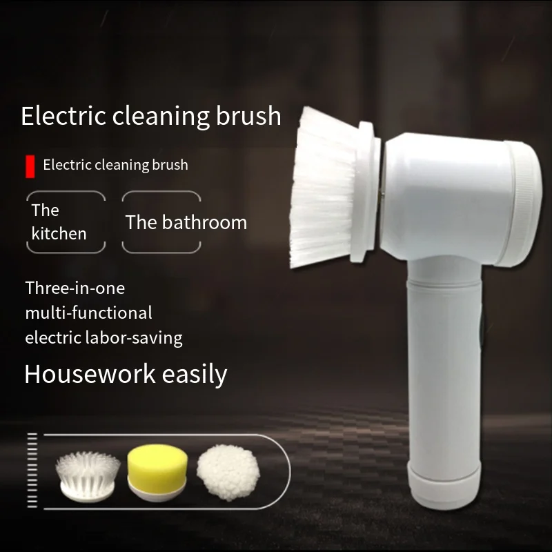 

New electric cleaning brush kitchen bathroom multi-function cleaner handheld wireless bathtub brush function charging