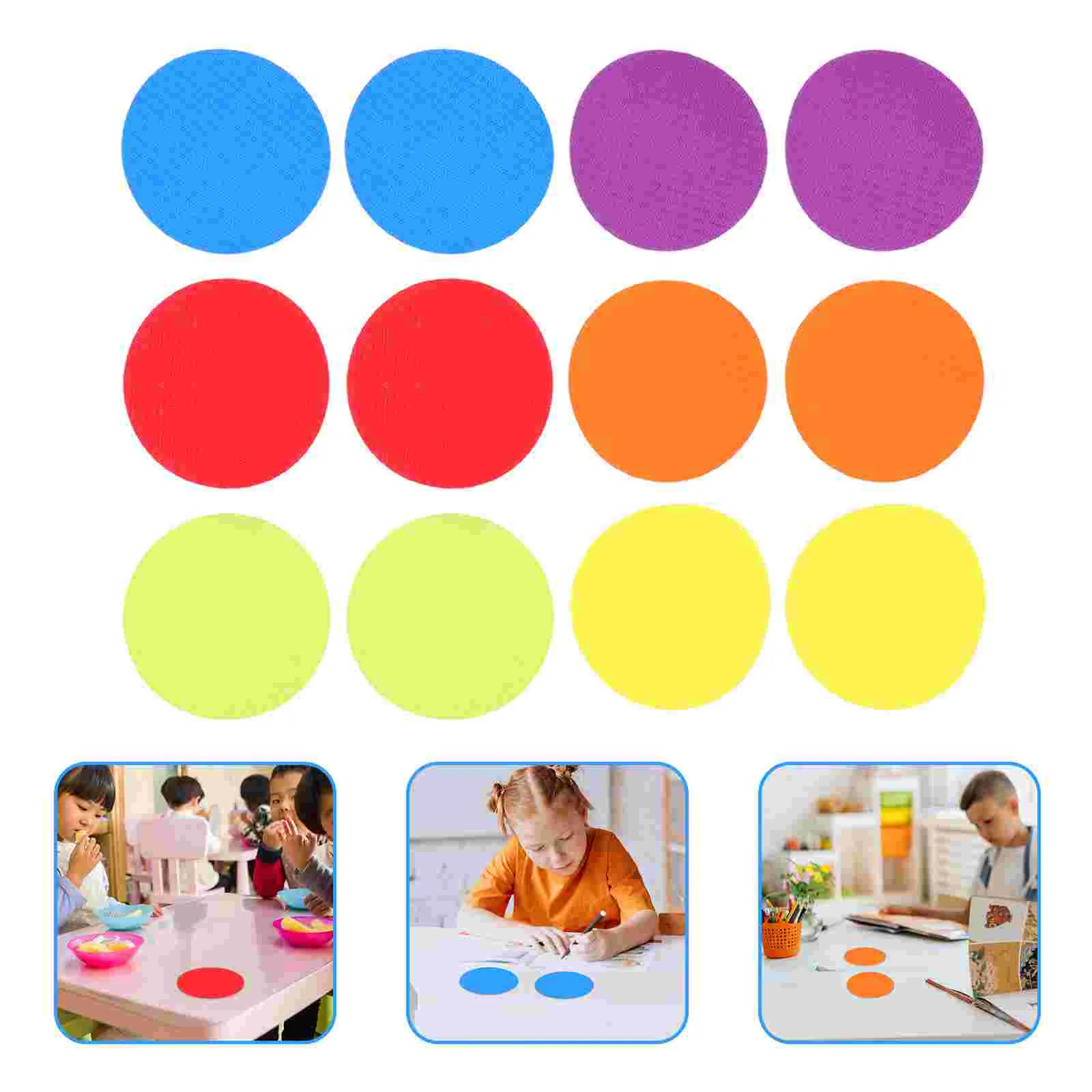 

30pcs Stickers Carpet Markers Kids Stickers Toys Children Carpet Markers Carpet Marking Stickers for Indoor Classroom