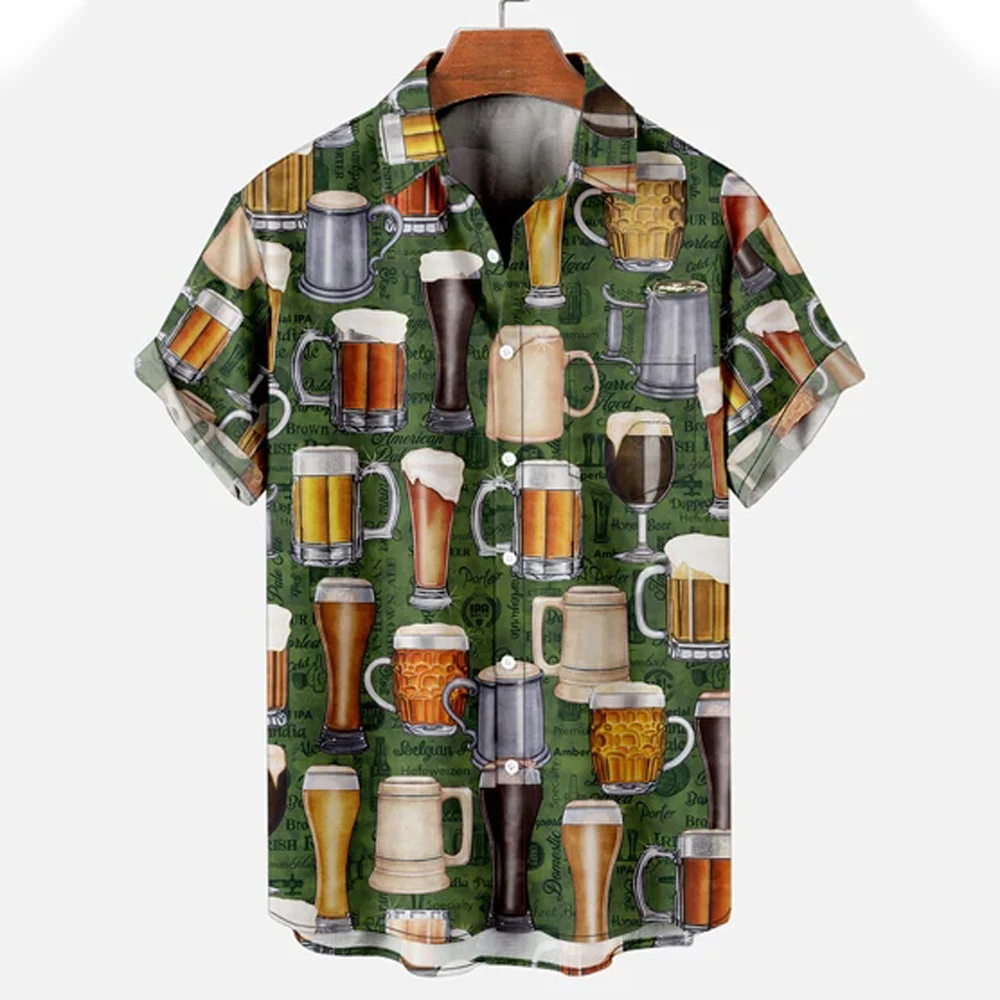 

Мужская рубашка с коротким рукавом и принтом, в стиле Харадзюку