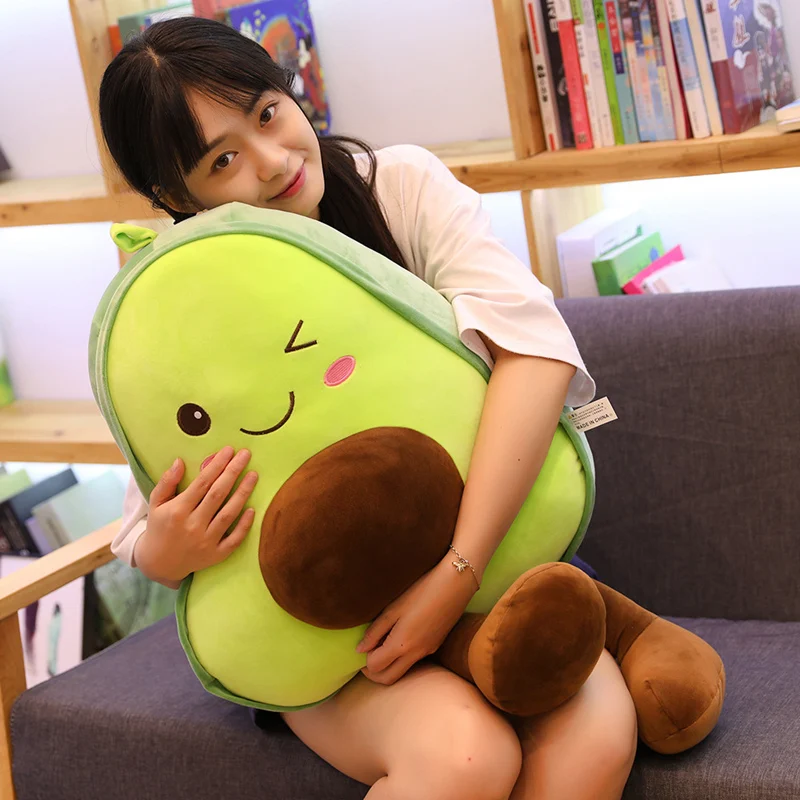 30-85cm Avocado Plush Toys Kawaii Fruits Pillow Flowers Stuffed Plant Soft and Warm Plush Children Toys Birthday Gifts for Kids images - 6