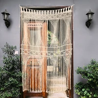 bohemian wedding hand woven tapestry cotton knot european door curtain wedding creative background decoration wall tapestry