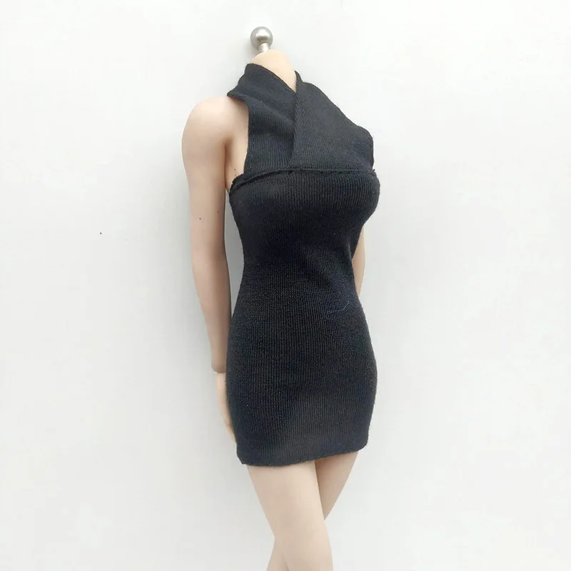 

1/6 масштаб Женская Solider Halter черная модель платья для 12in PH TBL 30 см кукла экшн-фигурка игрушка