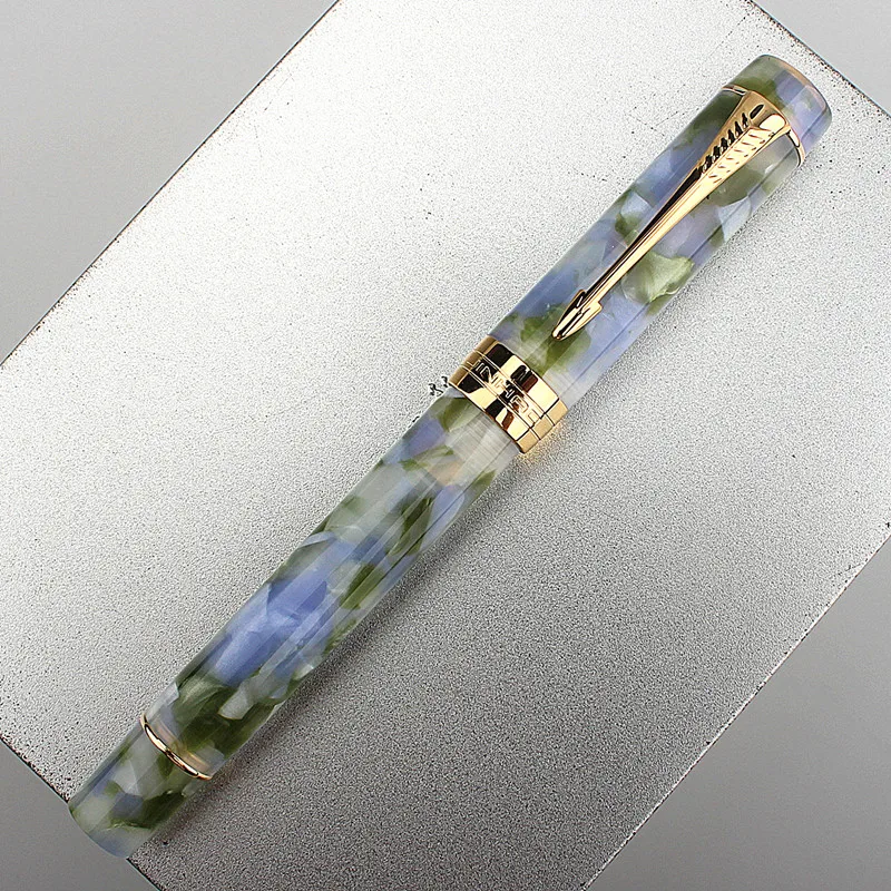 

Jinhao 100 Fountain Pen Acrylic Ink Pen Spin Golden EF F Nib Elegante Business Office School Supplies Writing Pen