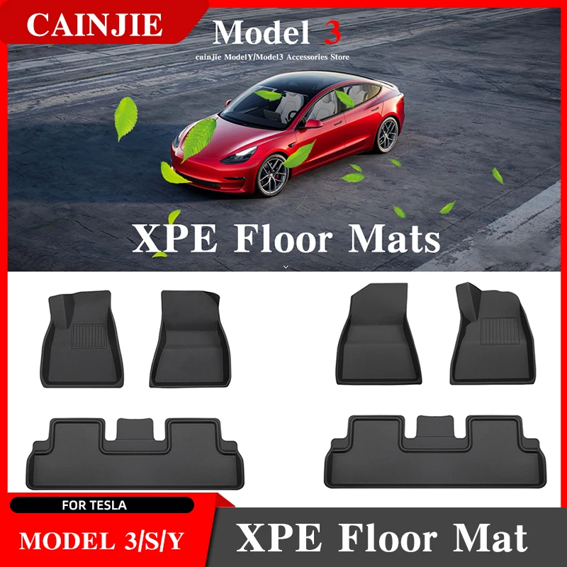 

XPE Floor Mats For Tesla Model 3 S Y 2022 Left Right Driving All Weather Anti-Slip Foot Liners pads 2021 Accessories