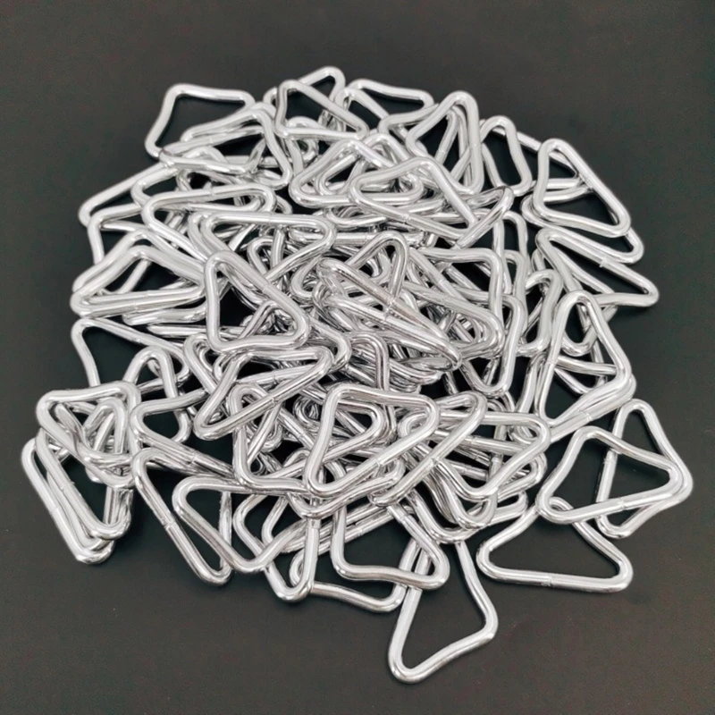 100 шт. металлические пряжки с треугольными кольцами для ремонта батутов