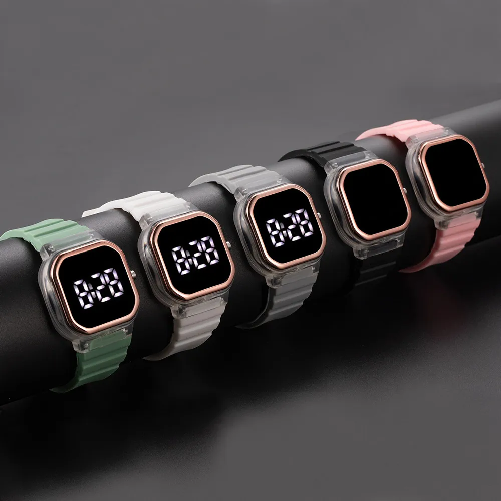 

Women Digital Watch 2022 Fashion LED Men's Sport Wristwatch Electronic Clock Lover Watches Silicone Bracelet Saat Zegarek Damsk