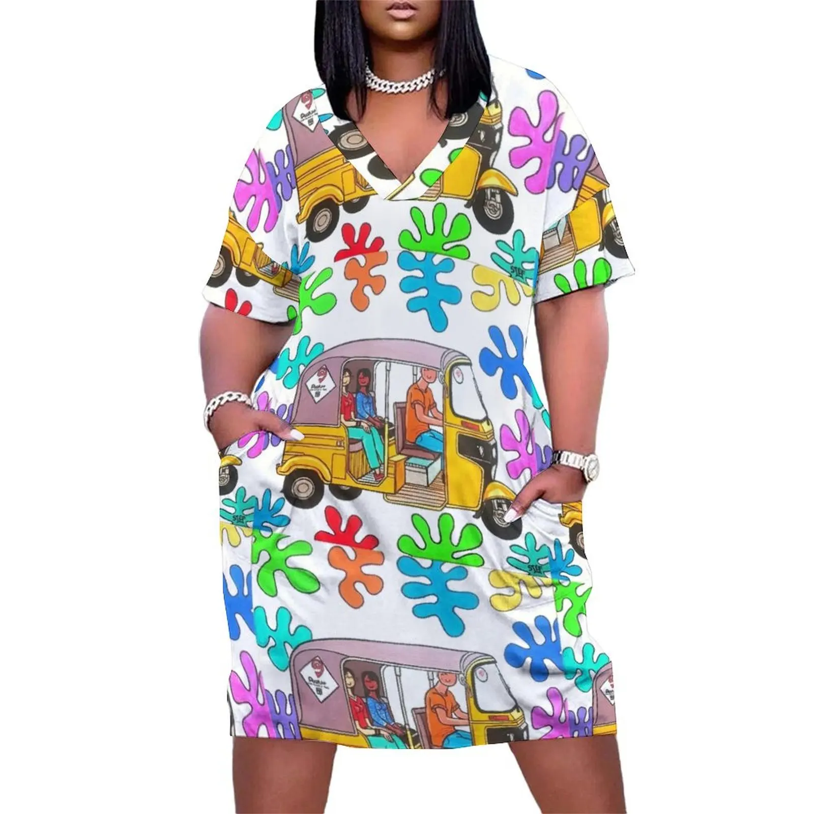 Приложение Pass TukTuk от Stef Свободное карманное платье вечерние платья роскошная