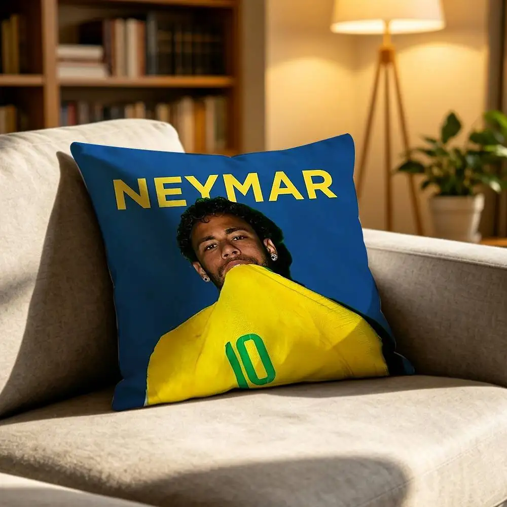 Фото Наволочка с принтом F-Footballer N-neymar J-jr для дивана в гостиной, чехол для подушки №4