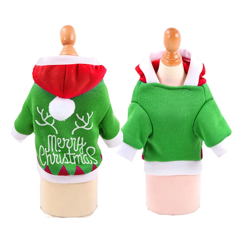 

Christmas Pet Costume for Small Dogs Cats Winter Puppy Cat Clothes Chihuahua Maltese Pullovers Dog Hoodie Coat honden kleding