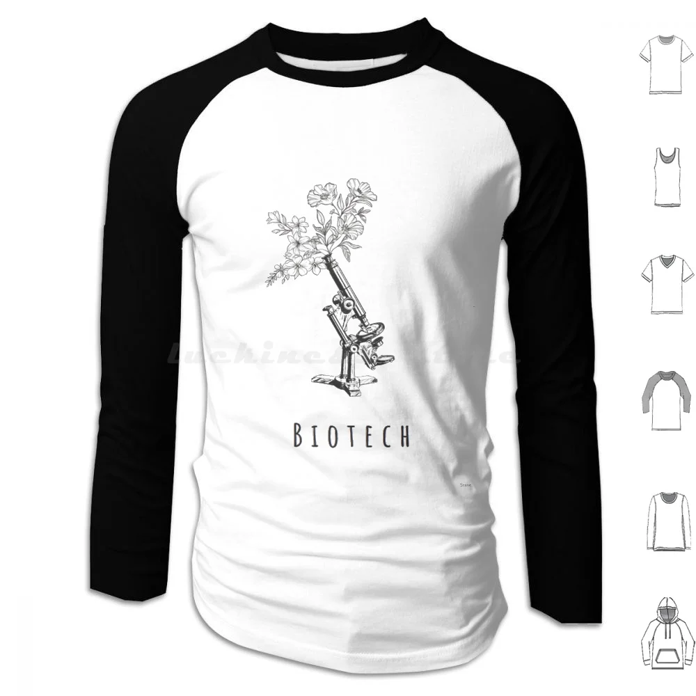 

Biotech Hoodie cotton Long Sleeve Biotech Biotechnology Science Biology Microbiology Research Dna Molecular Biology