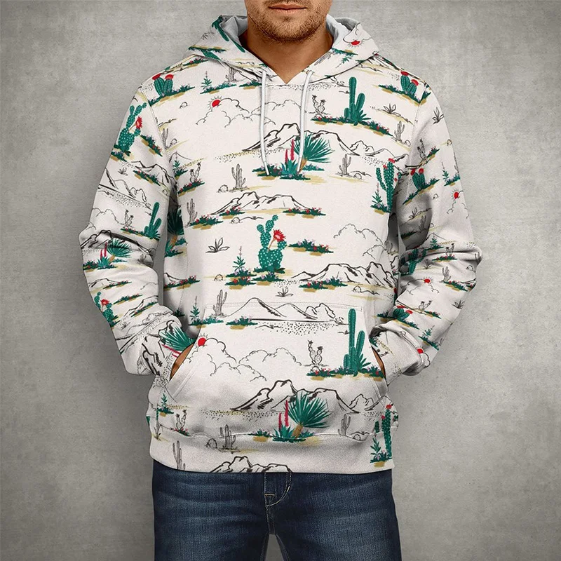 

Tropical Rainforest Vacation Cactus Seaside Coconut Tree Hoodies Men Women 3D Print Sweatshirts Cool Pullover Coat Clothes