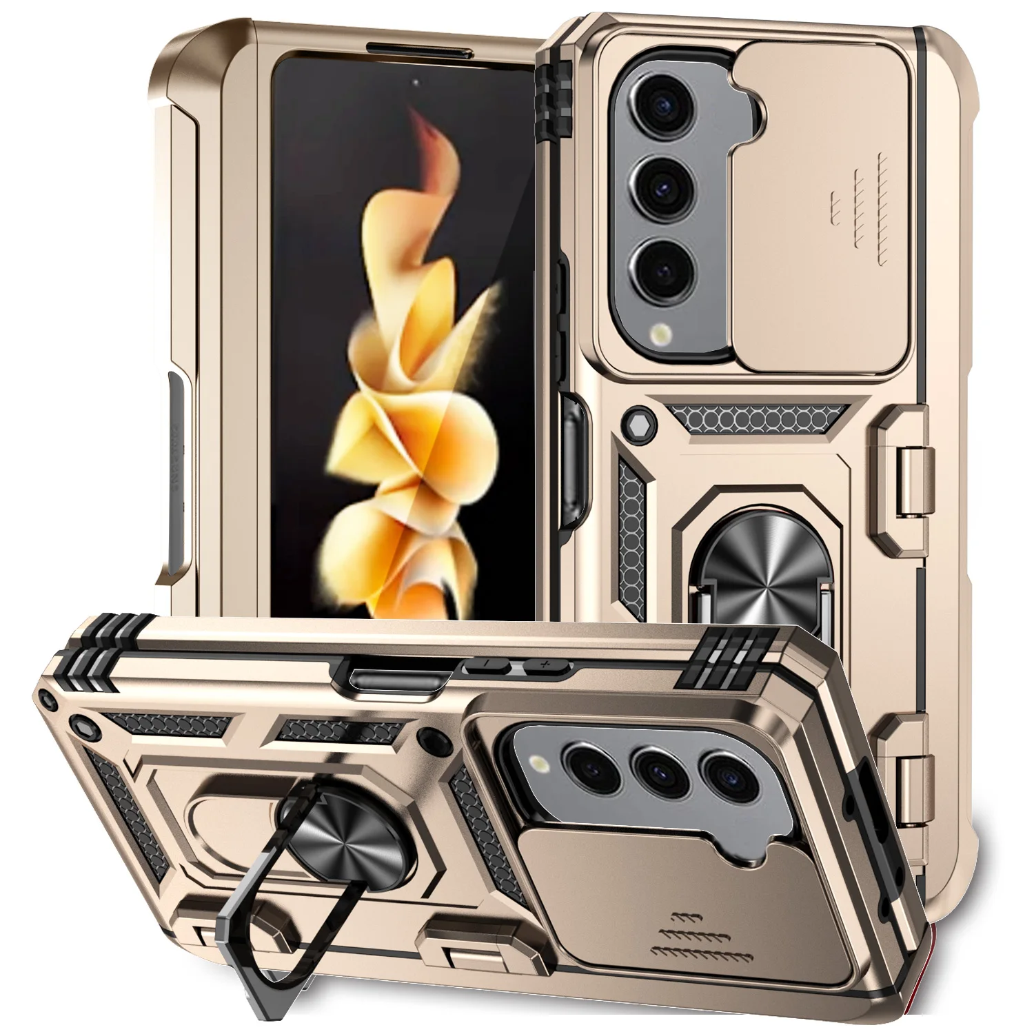 

Zfold 5 Fold5 Fall Protection Hard Cover for Samsung Galaxy Z Fold 5 Zfold5 5G S Pen Slot Shockproof Folding Cases