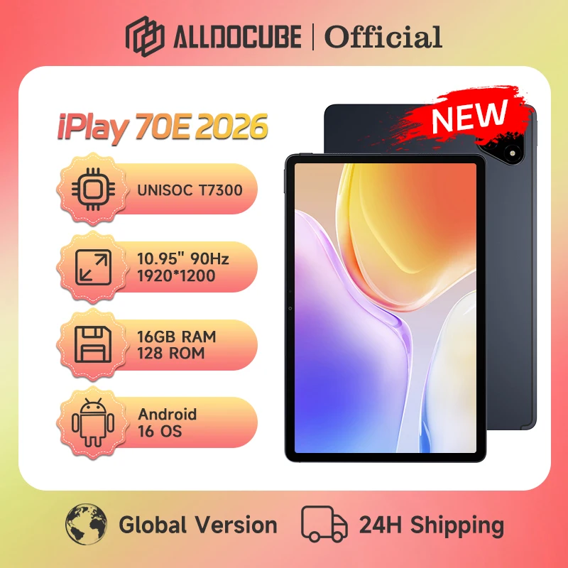 Фото ALLDOCUBE iPlay 70E 2026 Unisoc T7300 10.95'' 90Hz дисплей 16 ГБ (8 ГБ + 8 ГБ виртуальная память) ОЗУ 128 ГБ ПЗУ 7000 мАч LTE планшет Android 16 №1
