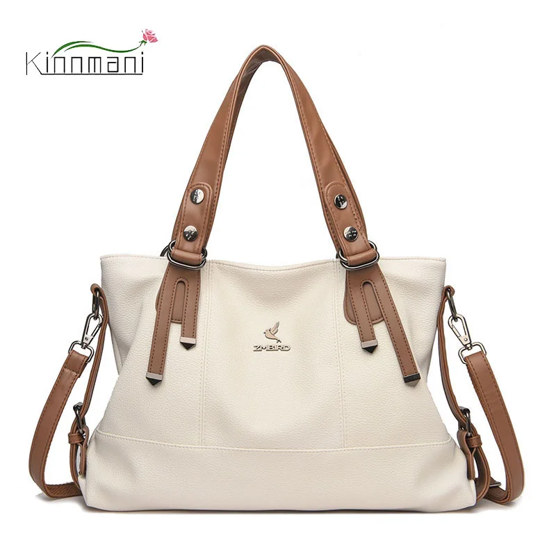 

NEW Brands Soft Leather Handbags for Women Vintage Shoulder Tote Bag Luxury Designer Ladies Large Capacity Purse Bags Sac A Main