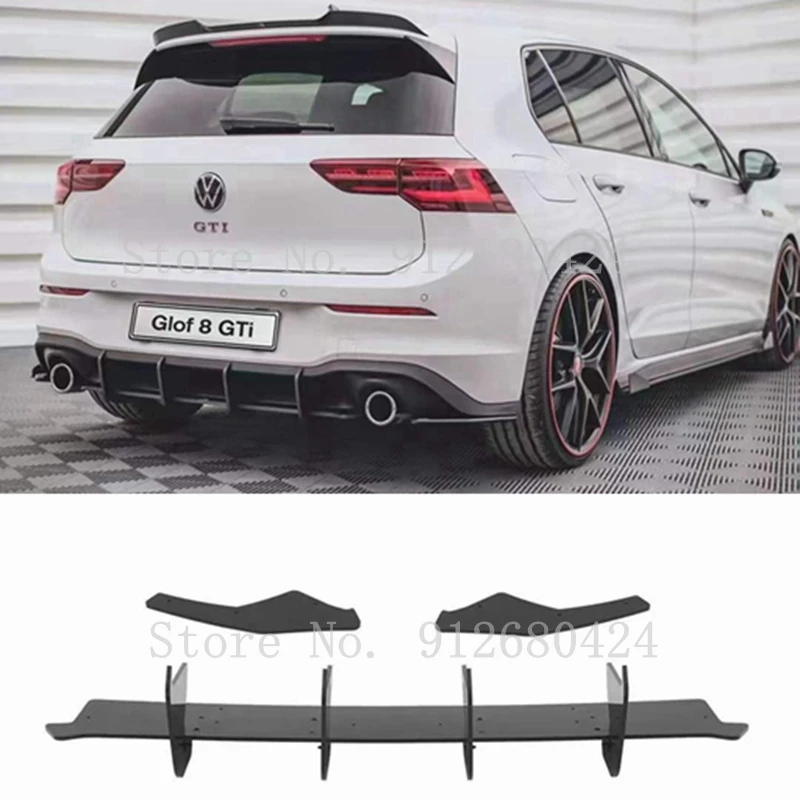 

for Volkswagen Golf MK8 GTI Pro Rline dedicated high-quality car rear bumper diffuser auto parts Diffuser with LED light
