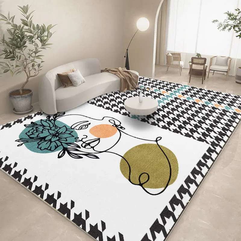 

Nordic Style Living Room Decoration Teenager Bedroom Decor Carpets Sofa Coffee Table Area Rug Non-slip Carpet Washable Rugs Mats