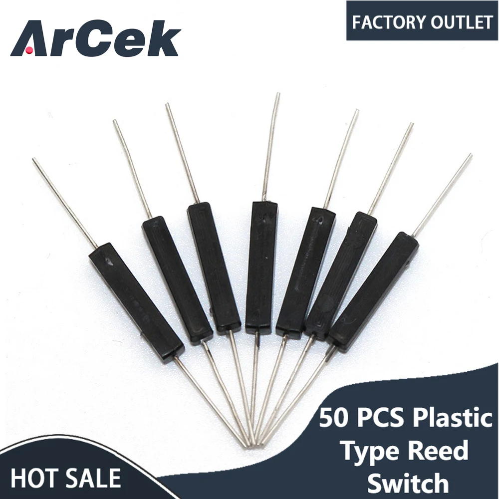 

50PCS Plastic Type Reed Switch 2 * 14 Normally Open Magnetic Control Switch GPS-14A Anti-Vibration/Damage Contact For Sensor NO