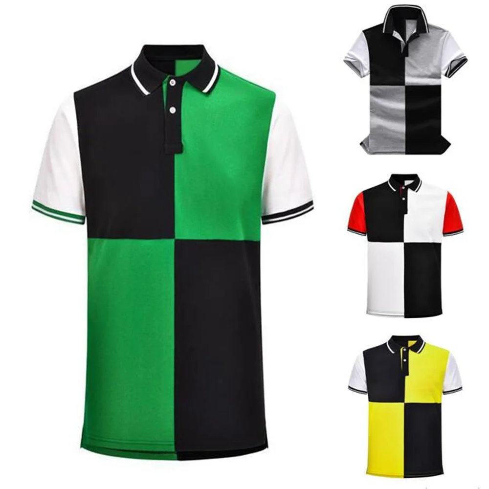

High Cotton Embroidery Quality Men's Short Sleeve Lapel Summer Youth Popular British Embroidered Label Polo Shirt