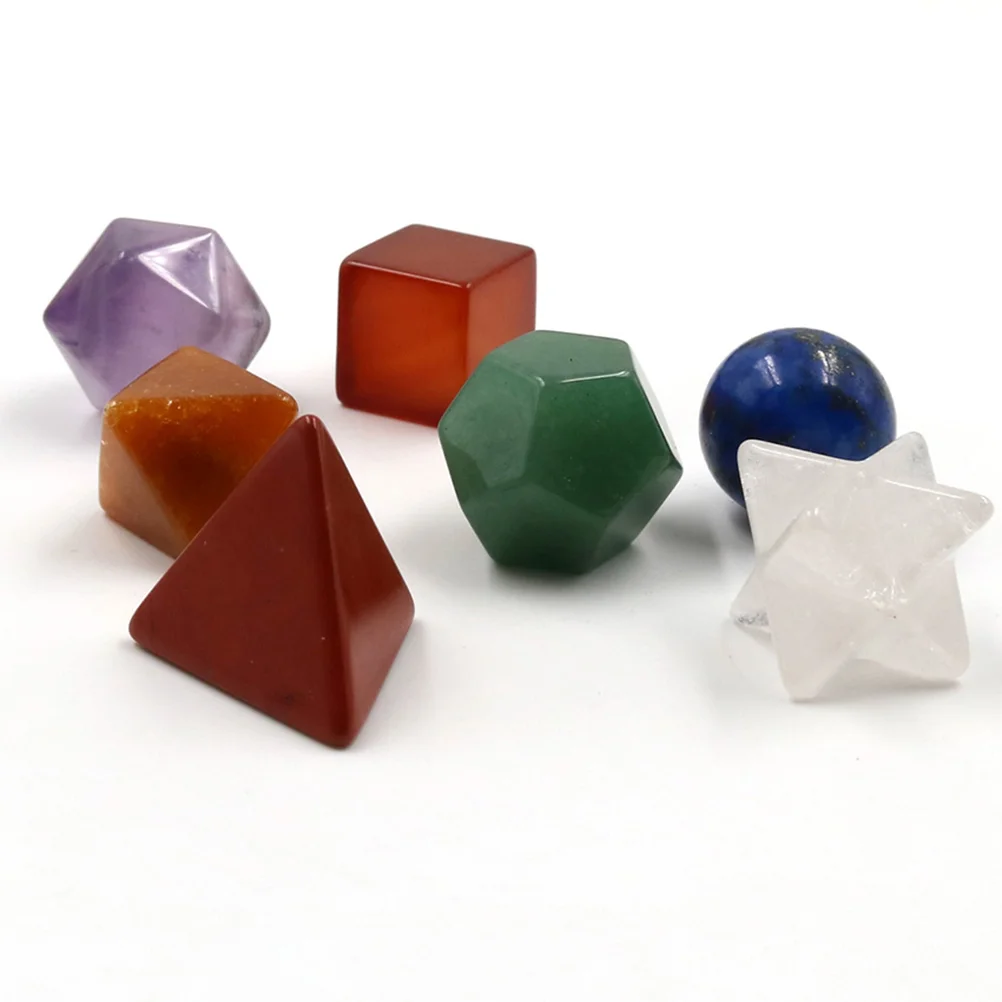 

Crystals Crystal Stones Chakra Stone Set Platonic Decor Decorations Home Meditation Geometry Tetrahedron Include Icosahedron