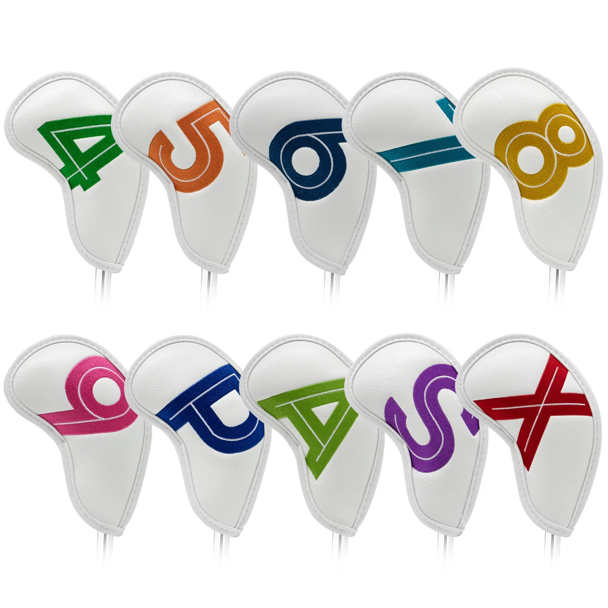 

Golf Iron Head Covers 10pcs/set Golf Iron Headcover Aliennana Fasion Golf Iron Club Cover Classics Colorful Big Numbers for Pxg0