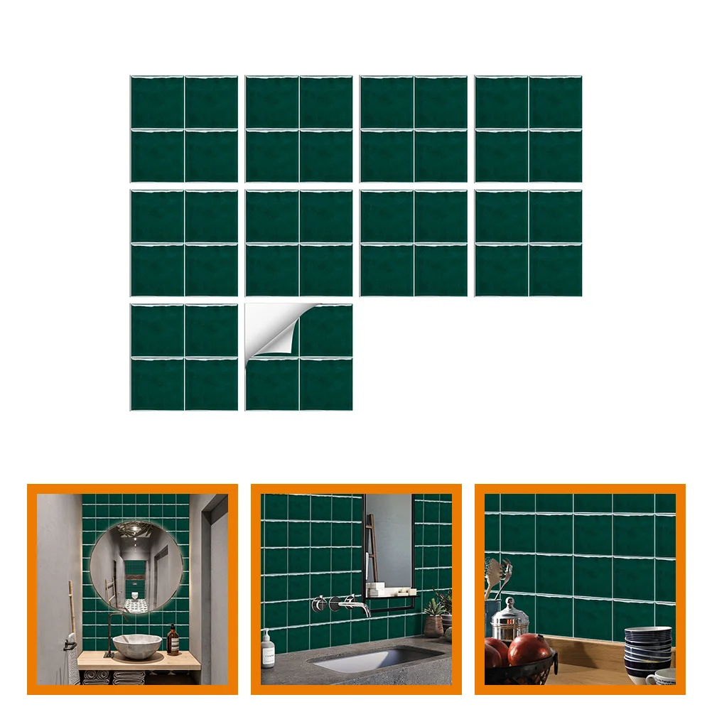 

10 Pcs Ceramic Tile Wall Sticker For Decor Decorative Home Supplies Peel And Decal Tiles Floor