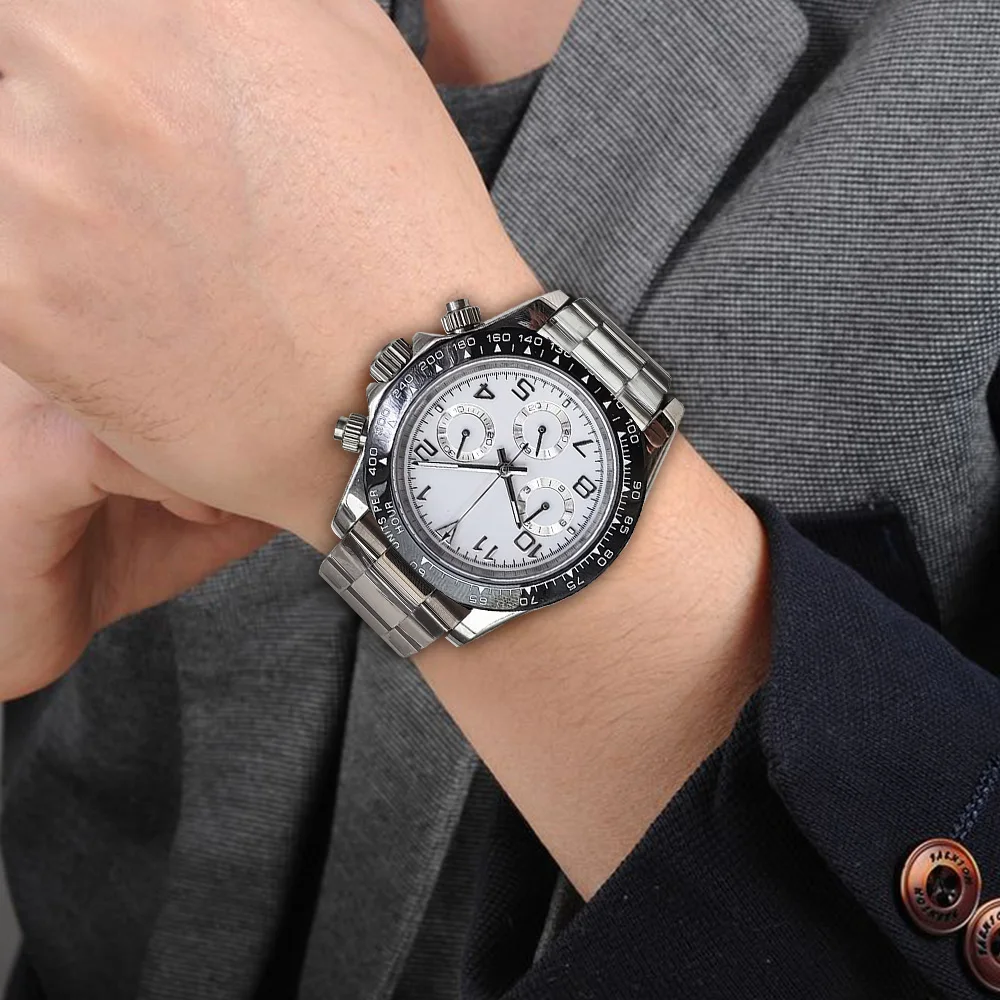 

Men's chronograph watch Quartz watch sapphire glass 39 mm luminous hand