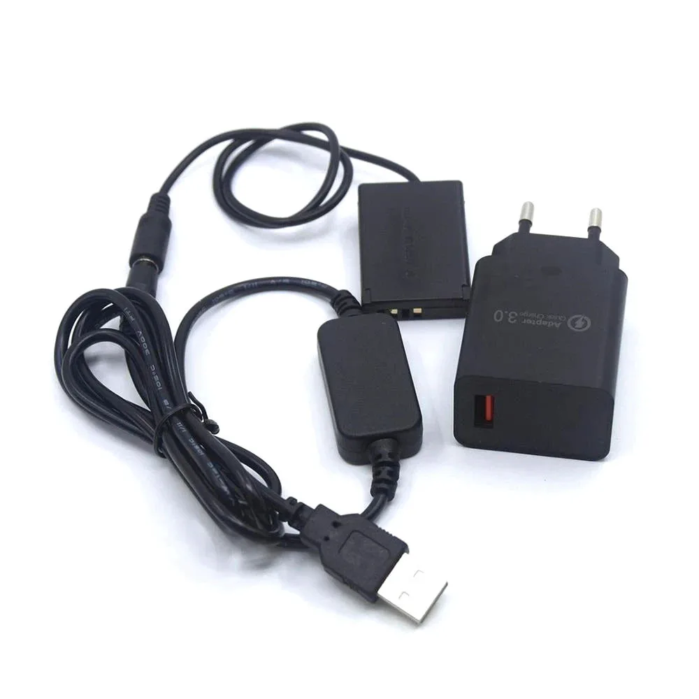USB-кабель питания 5 В + соединитель постоянного тока DR-110 NB-13L поддельная батарея