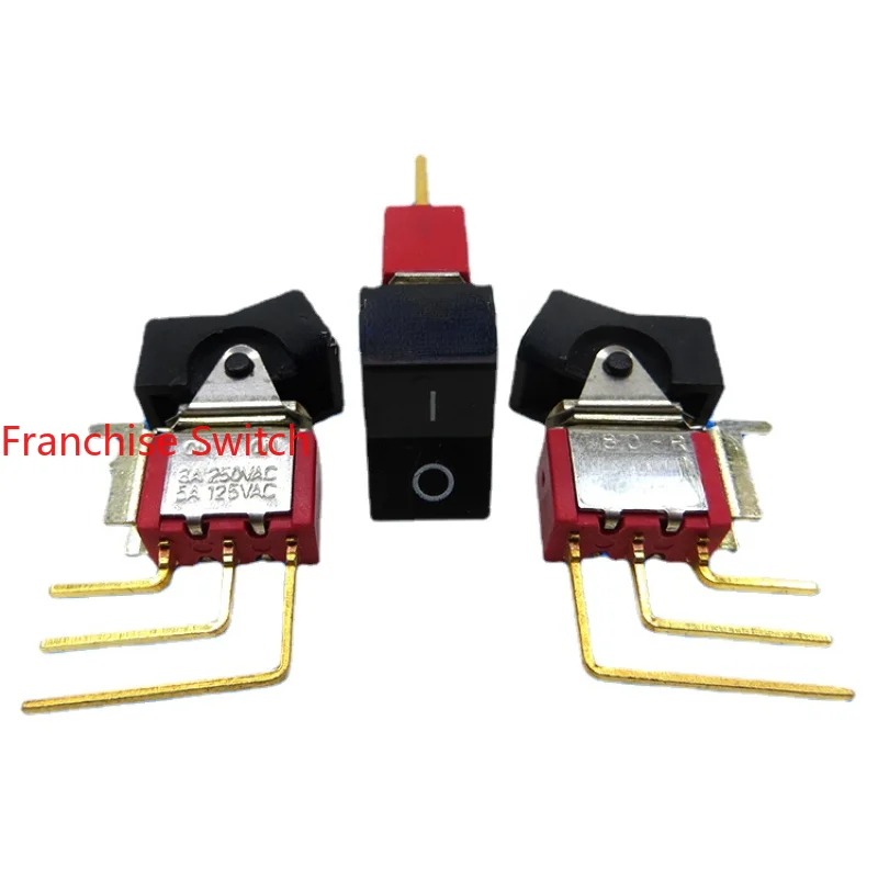 

5PCS Toggle Switch T80-R8013L Boat Type 3 Feet 2 Gear Rocker