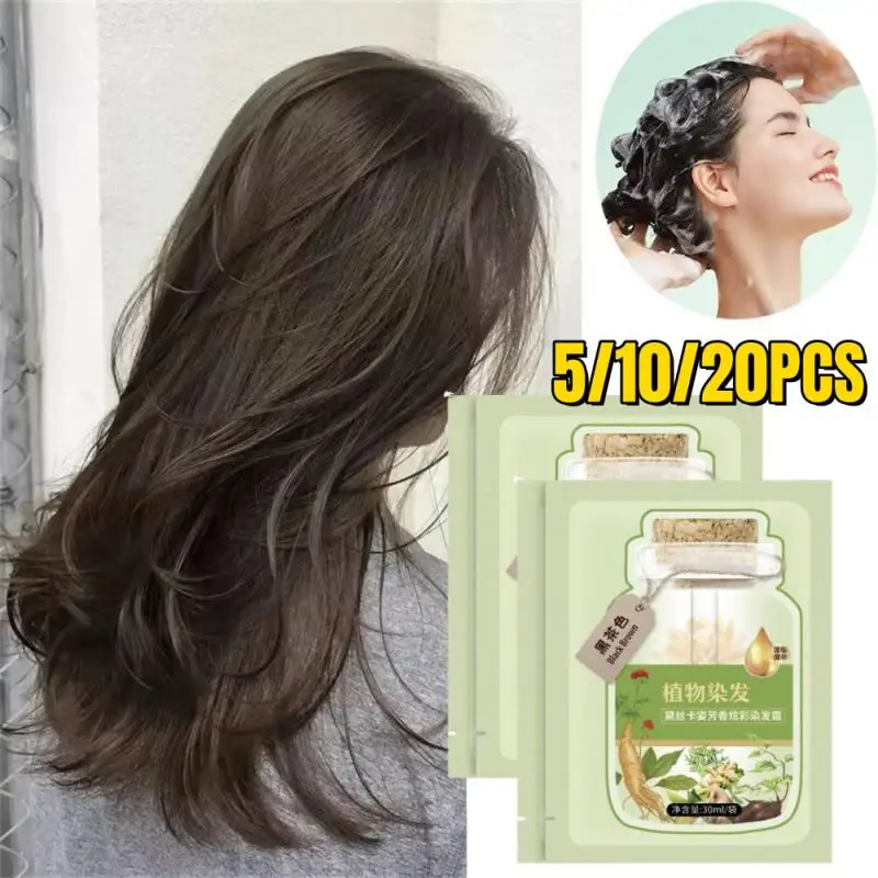 Шампунь для окрашивания седых волос натуральная растительная пузырьковая