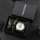Personalized Men's Watch Bracelet Set Vintage Woven Bracelets Bead Chain Simple Quartz Wristwatch Sets Best Gift for Boyfriend Other Image