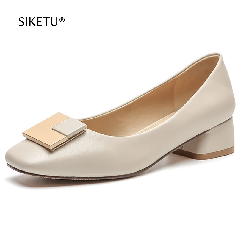 

Туфли на каблуках из натуральной кожи с квадратной пряжкой в светильник ле ретро